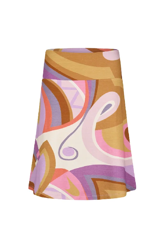 Zilch Wide Skirt in Sixties Lavender silk skirt luxurious