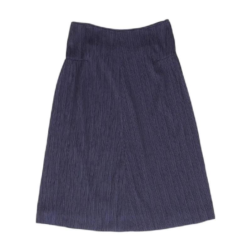 Navy Solid Midi Skirt velvet skirt plush
