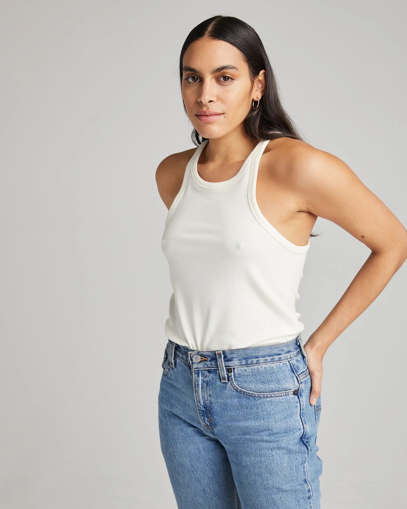 Richer Poorer Vintage Rib Tank beige tank top
