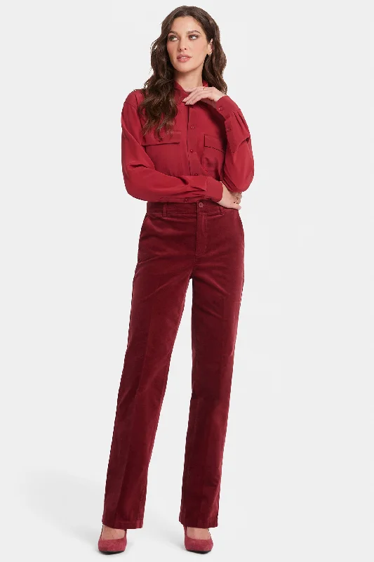 Straight Trouser Pants - Wild Currant Chic Faux Leather Pants