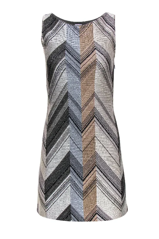 Missoni - Grey & Beige Metallic Knit Tank Sz 4 vintage tank top