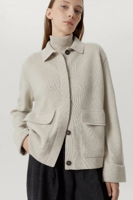 The Merino Wool Jacket Zip Front Button Front Snap Front