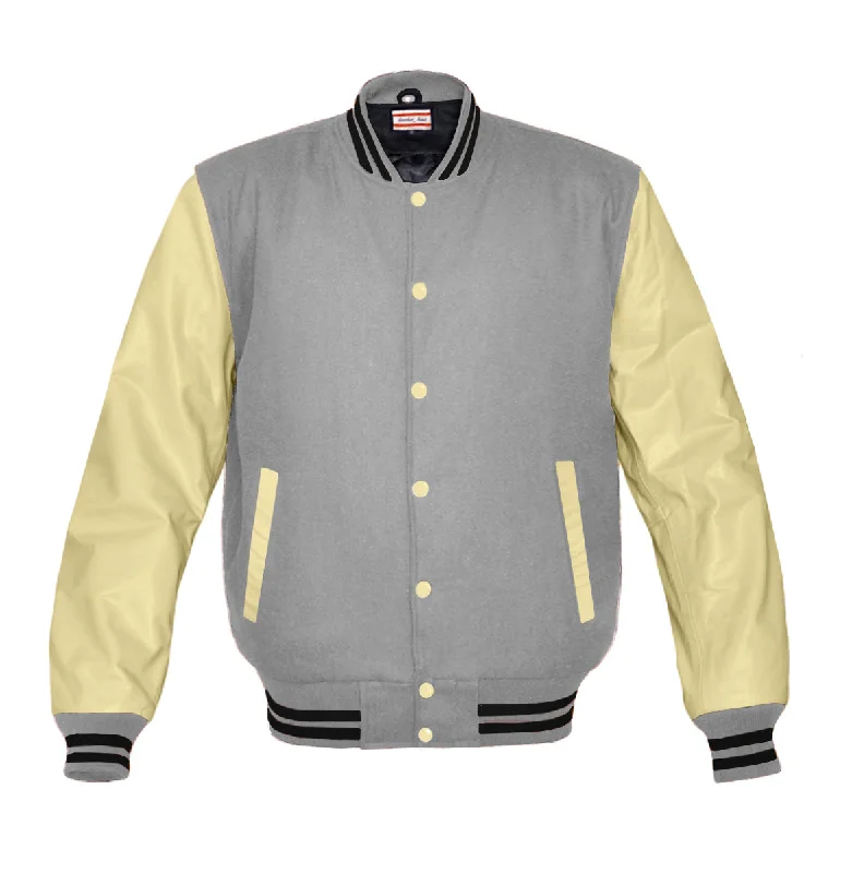 Original American Varsity Cream Leather Sleeve Letterman College Baseball Women Wool Jackets #CRSL-BSTR-CB Rayon Fabric Velvet Fabric Corduroy Fabric Original American Varsity Cream Leather Sleeve Letterman College Baseball Women Wool Jackets #CRSL-BSTR-CB Rayon Fabric Velvet Fabric Corduroy Fabric