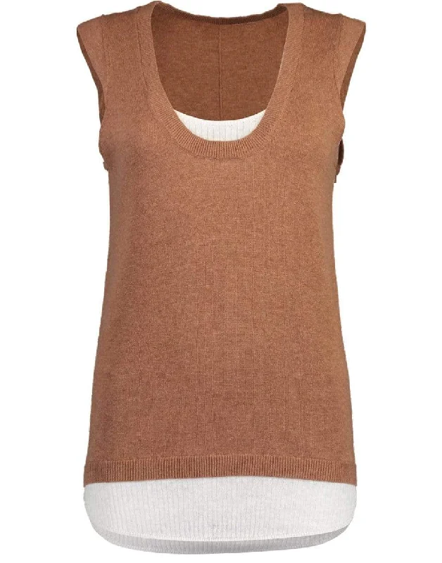 Porcini Loreen Layered Tank chic tank top