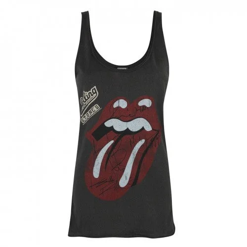 Amplified Womens/Ladies Rolling Stones Autograph Tank Top beige tank top