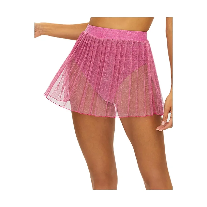Beach Riot Womens Briar Metallic Skirt Cover-Up cashmere skirt soft