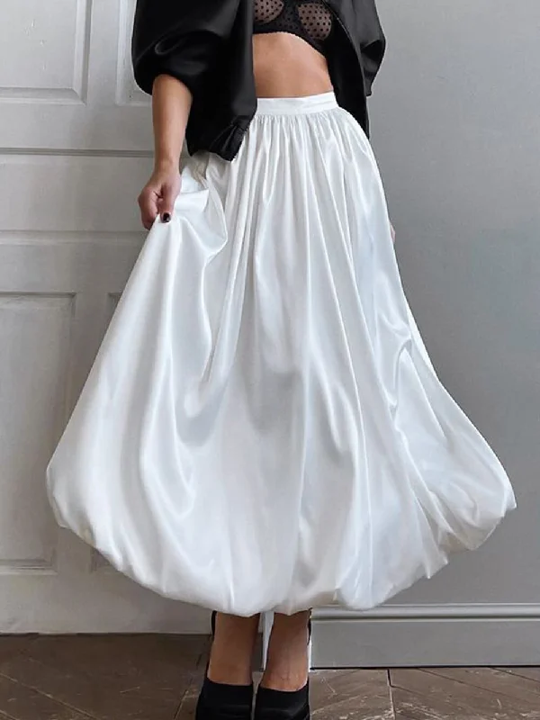 French High Waist Charming A-Line Skirt Skirt velvet skirt plush