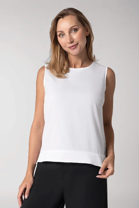 Women's St. Tropez Swing Tank Top | White activewear tank top