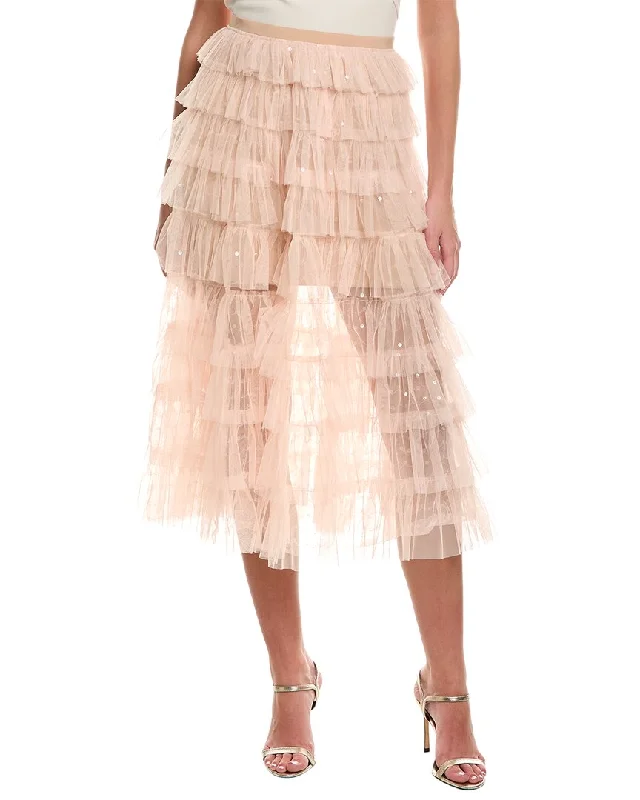 Helsi Brady Midi Skirt silk skirt lustrous