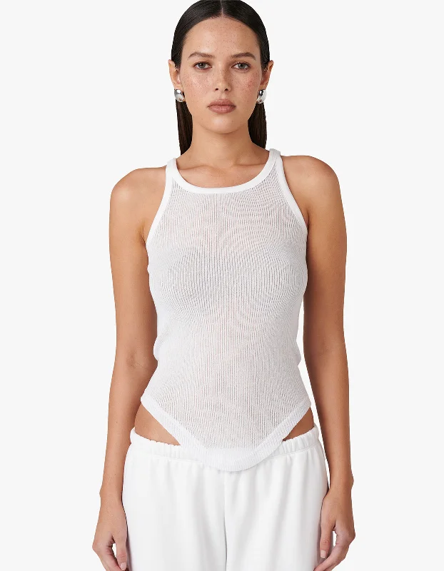 Poppy Tank - White stylish tank top