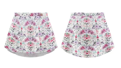 Nutcracker Patterned Skirt lace skirt feminine