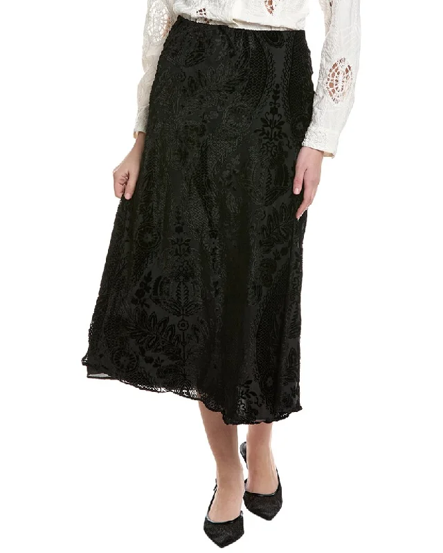 Vince Camuto Velvet Burnout Skirt pleated skirt texture