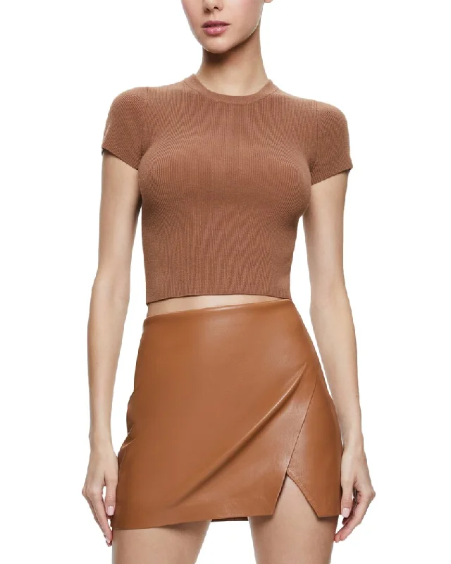 alice + olivia Wrap Skirt cashmere skirt plush
