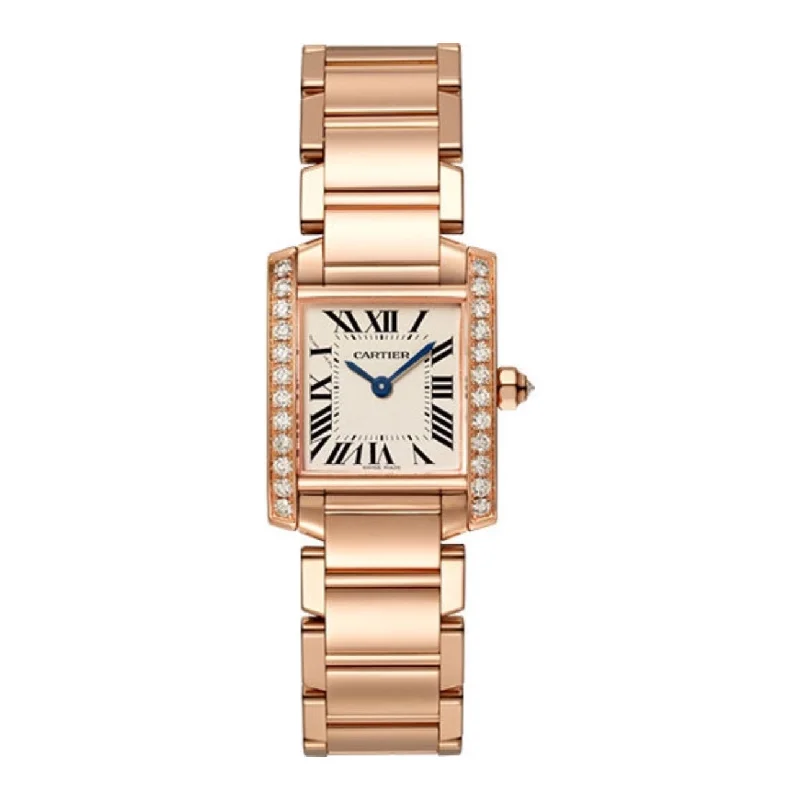 Cartier Tank Francaise 25.7mm Women's watch - Ref: WJTA0022 - Silver Roman Dial & Diamond Bezel, 18K Rose Gold Bracelet baby blue tank Cartier Tank Francaise 25.7mm Women's watch - Ref: WJTA0022 - Silver Roman Dial & Diamond Bezel, 18K Rose Gold Bracelet baby blue tank