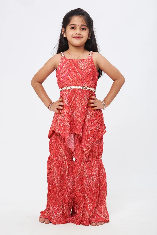 Radiant Rhapsody: Girls Dazzling Red Kurti and Gharara Pant Set with Dupatta Comfortable Cargo Pants Radiant Rhapsody: Girls Dazzling Red Kurti and Gharara Pant Set with Dupatta Comfortable Cargo Pants