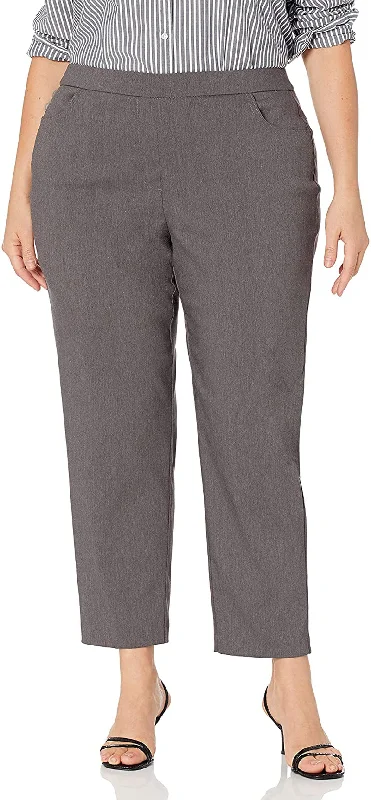 Alfred Dunner Women's Allure Slimming Plus Size Short Stretch Pants-Modern Fit Fashionable Sporty Pants