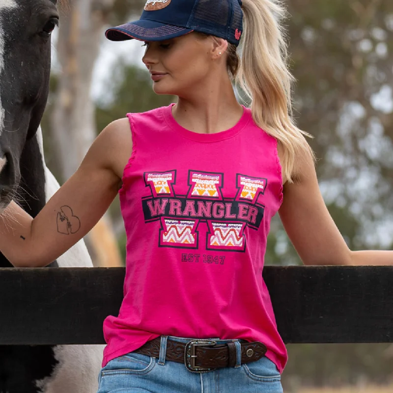 Wrangler Womens Cecilia Tank Top fitted tank top