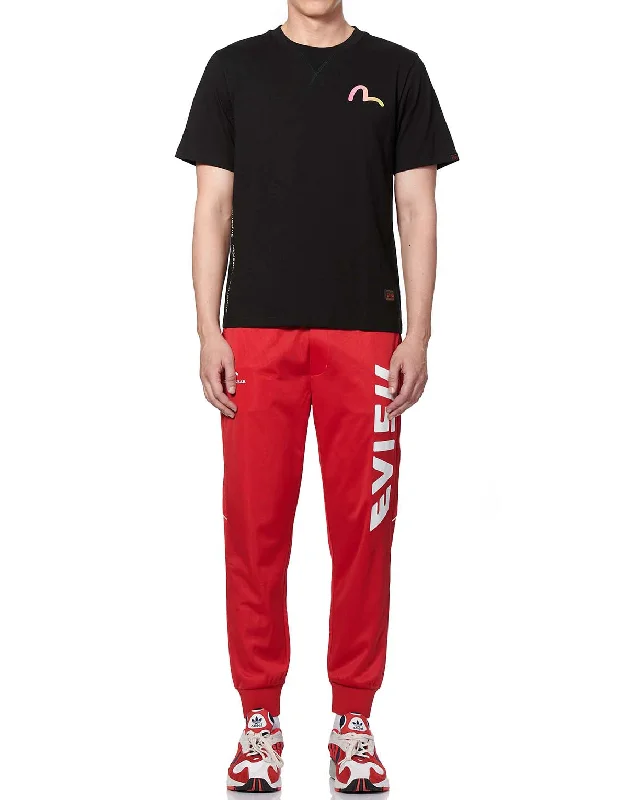 Track Pants with Logo and Daicock Print Casual Wide Pants