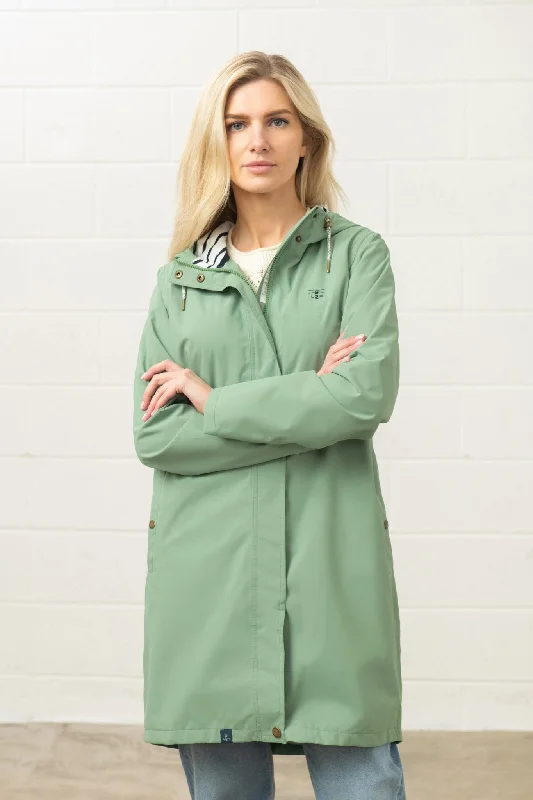 Long Beachcomber Jacket - Soft Sage Elasticated Jacket Padded Jacket Insulated Jacket Long Beachcomber Jacket - Soft Sage Elasticated Jacket Padded Jacket Insulated Jacket