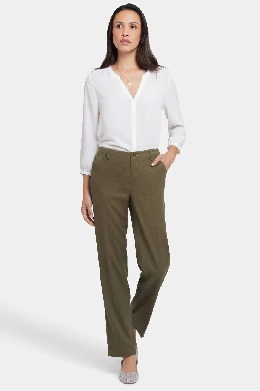 Marilyn Straight Pants - Bay Leaf Casual Yoga Pants