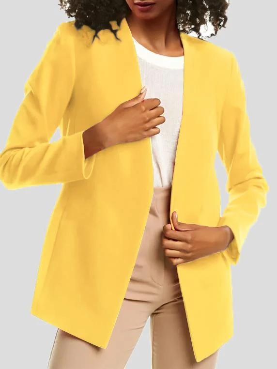 Solid Color Long Sleeve Blazer,Office Lady Temperament Jacket Anorak Shell Jacket Lightweight Jacket Solid Color Long Sleeve Blazer,Office Lady Temperament Jacket Anorak Shell Jacket Lightweight Jacket