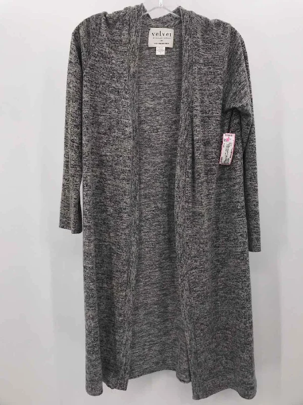 Pre-Owned Velvet Grey Size Small Long Cardigan Sweater Denim Fabric Leather Fabric Suede Fabric Pre-Owned Velvet Grey Size Small Long Cardigan Sweater Denim Fabric Leather Fabric Suede Fabric