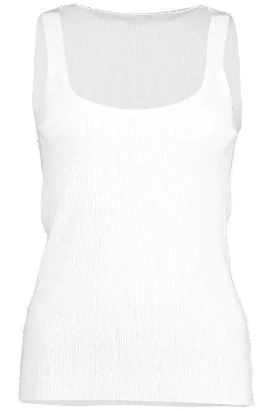 Ribbed Tank top - White boho tank top