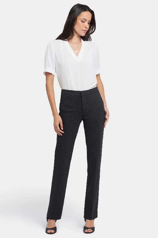 Slim Trouser Pants - Charcoal Heathered Soft Stretch Leggings