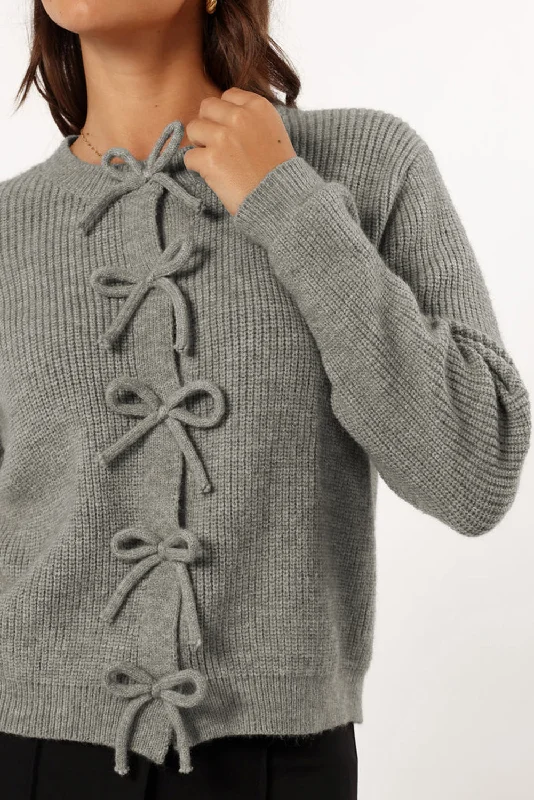 Ribbed Knit Bow Front Buttoned Cardigan Zippered Front Buttoned Front Snap Front