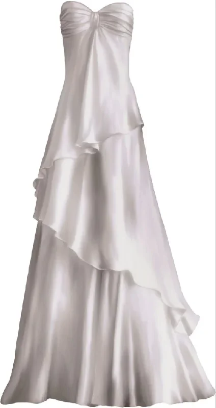 White Strapless A-Line Satin Long Party Dress Birthday Outfits, DP3424 Tunics Chic fashionable White Strapless A-Line Satin Long Party Dress Birthday Outfits, DP3424 Tunics Chic fashionable