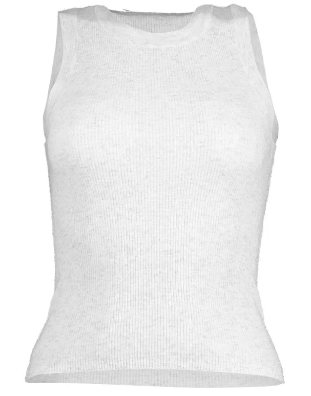 Cashmere Lurex Stretch Tank trendy tank top