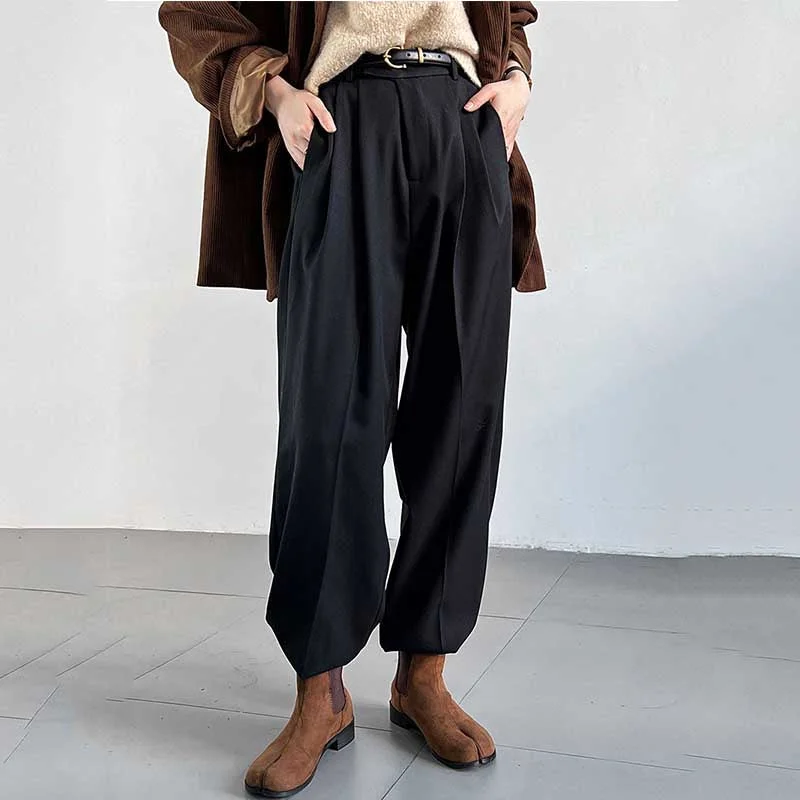 Loose Wide Leg Suit Pants Stretch Fit Pants