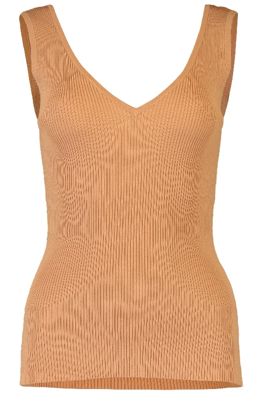 Anneke V Neck Tank Top scoop neck tank