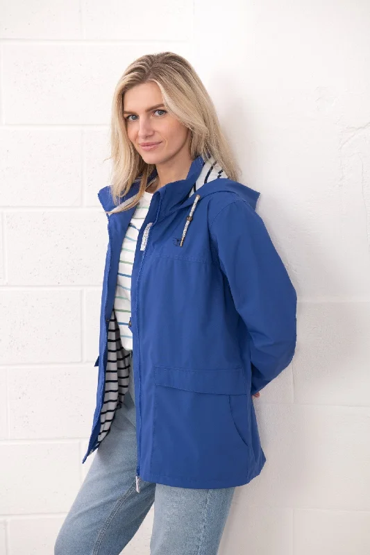 Beachcomber Jacket - Indigo Hooded Jacket Caped Jacket Shawl Collar Jacket