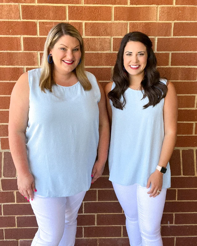 FINAL SALE Airflow Tank - Sky Blue essential tank top