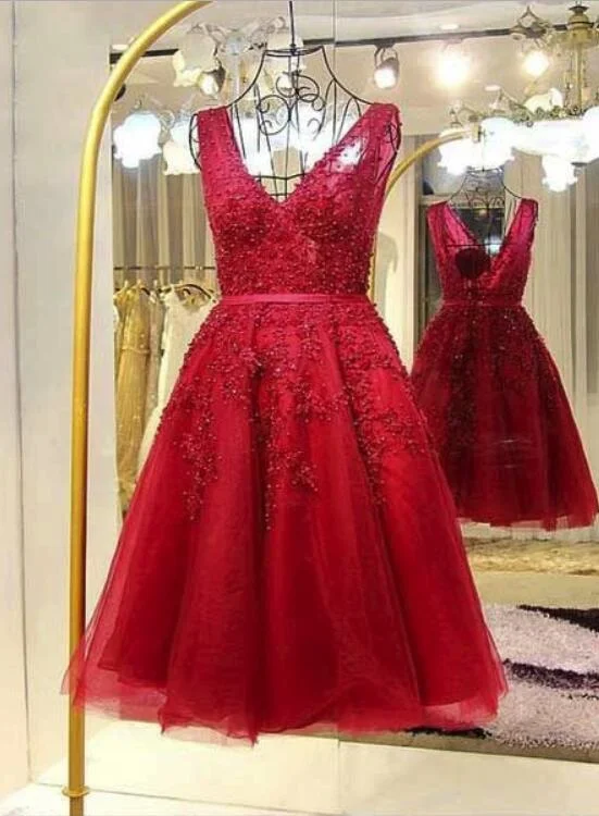 Red Tulle Homecoming Dresses, Gorgeous Party Dresses, Short Formal Dress Tunics Vintage classic Red Tulle Homecoming Dresses, Gorgeous Party Dresses, Short Formal Dress Tunics Vintage classic