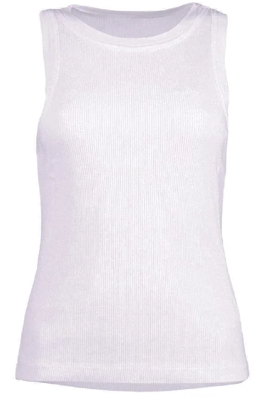 Isabel Rib Tank - Lilac lavender tank top