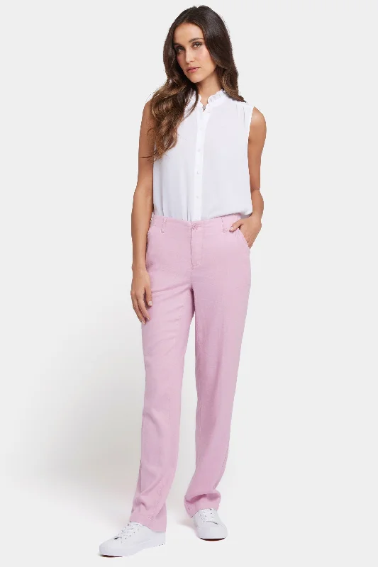 Marilyn Straight Pants - Pink Nectar Soft Sweatpants Style