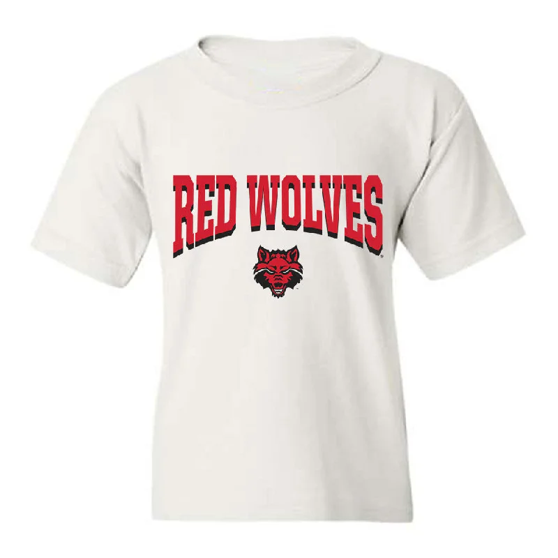 Arkansas State - NCAA Women's Bowling : Jessica Schnurr - Youth T-Shirt-- Polka Dot Checkered Tartan Arkansas State - NCAA Women's Bowling : Jessica Schnurr - Youth T-Shirt-- Polka Dot Checkered Tartan