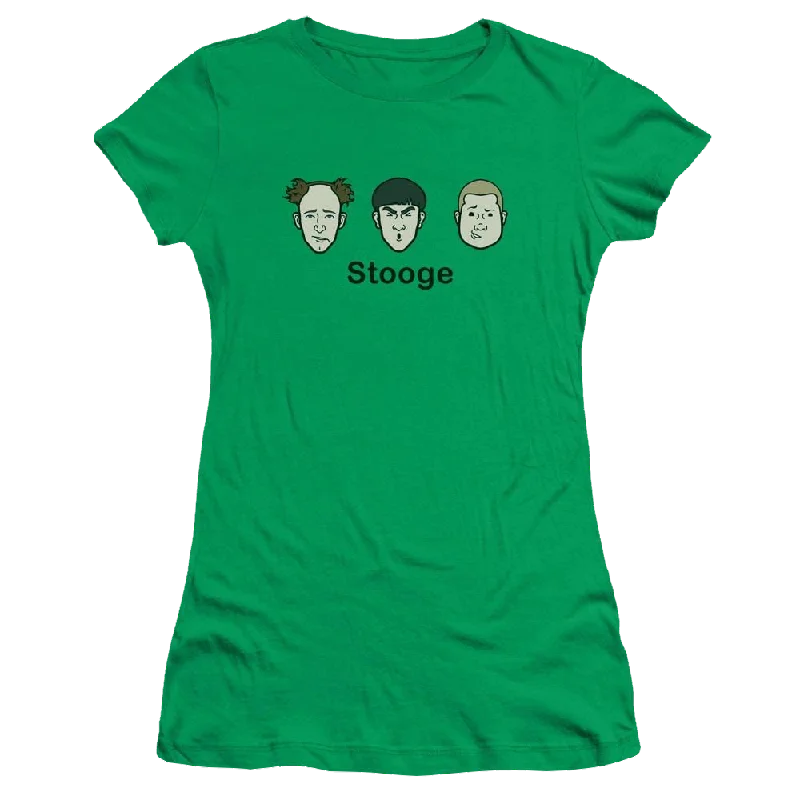 The Three Stooges Stooge Juniors T-Shirt-- Iron Safe Non-Iron Wrinkle Free