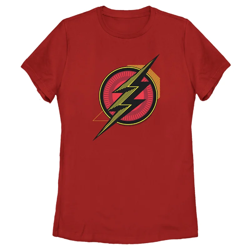 Women's Zack Snyder Justice League The Flash Comic Logo T-Shirt-- Thin T-Shirt Open Front Quick Dry Women's Zack Snyder Justice League The Flash Comic Logo T-Shirt-- Thin T-Shirt Open Front Quick Dry
