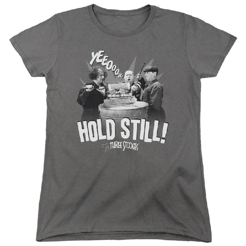 The Three Stooges Hold Still Women's T-Shirt-- Oversized T-Shirt Spandex breathable