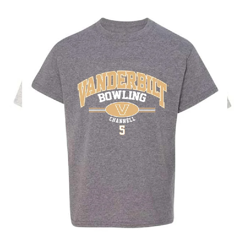 Vanderbilt - NCAA Women's Bowling : Kailee Channell - Youth T-Shirt Classic Fashion Shersey-- Ribbed T-Shirt High Neck Heavyweight Vanderbilt - NCAA Women's Bowling : Kailee Channell - Youth T-Shirt Classic Fashion Shersey-- Ribbed T-Shirt High Neck Heavyweight