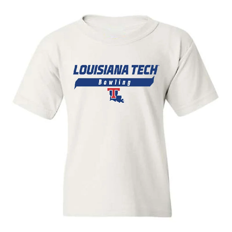 LA Tech - NCAA Women's Bowling : Allyson Sand - Youth T-Shirt-- Satin Fabric Silk Fabric Chiffon Fabric LA Tech - NCAA Women's Bowling : Allyson Sand - Youth T-Shirt-- Satin Fabric Silk Fabric Chiffon Fabric