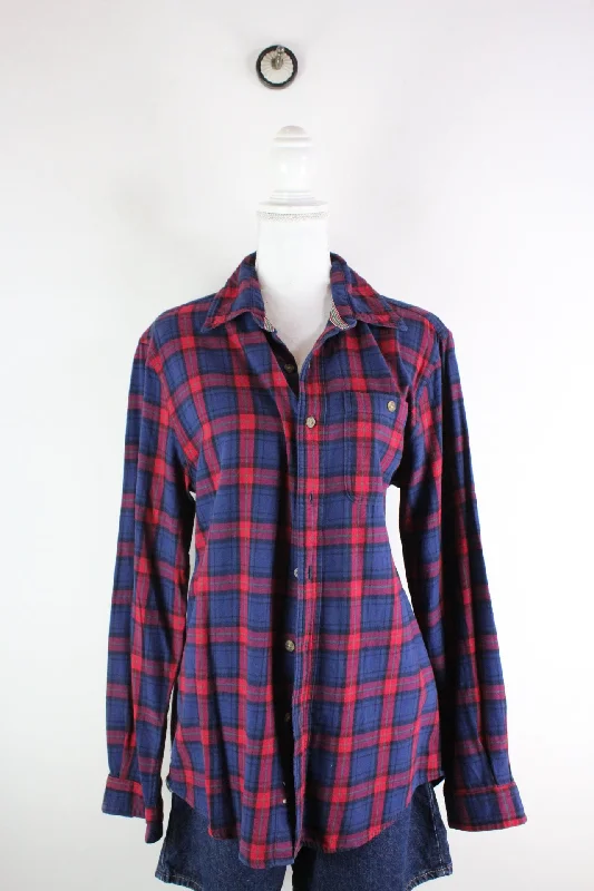 Vintage Boston Trader's Shirt (S)-- Spandex Blend Rayon Blend Denim Blend