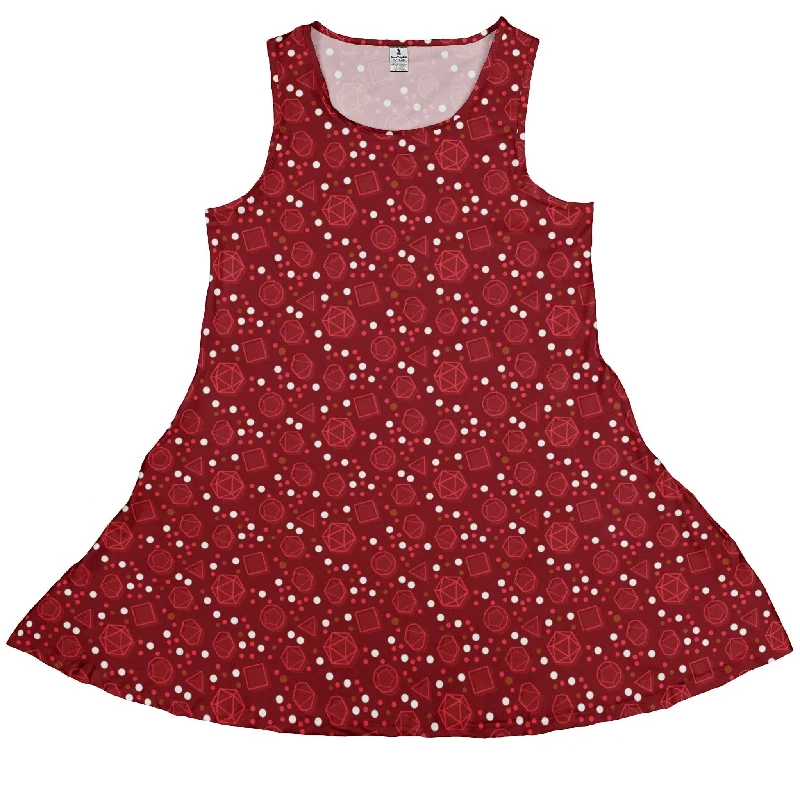 Dnd Red Dice Sets Dress Tunics Spring floral