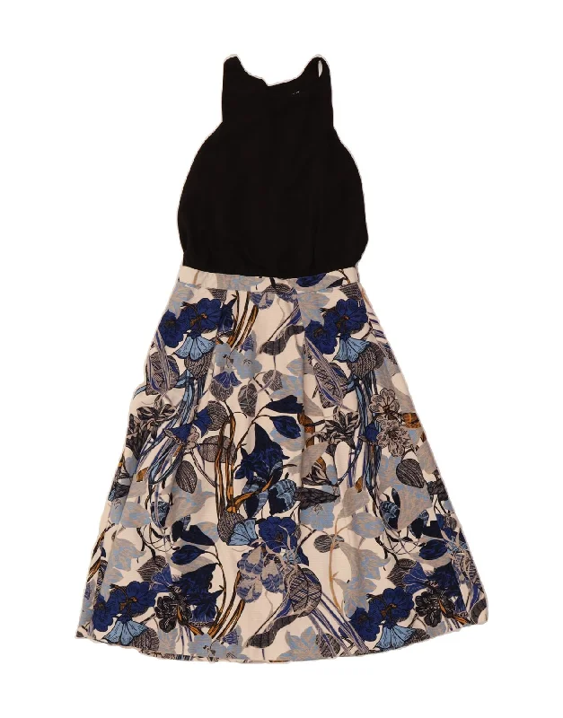 WAREHOUSE Womens Sleeveless A-Line Dress UK 10 Small Black Floral Tunics Lace romantic WAREHOUSE Womens Sleeveless A-Line Dress UK 10 Small Black Floral Tunics Lace romantic
