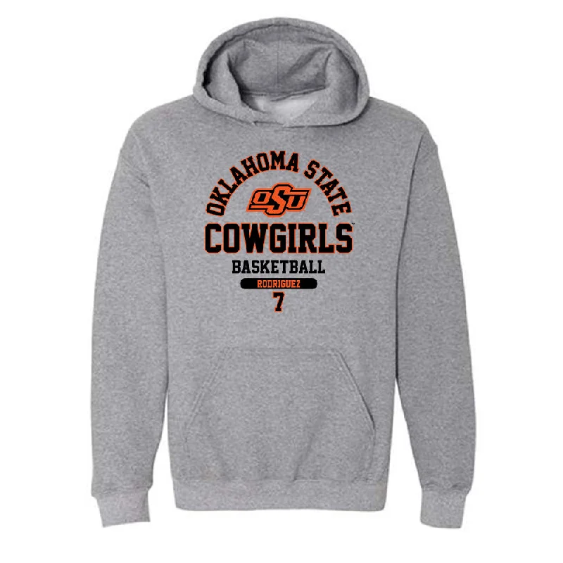 Oklahoma State - NCAA Women's Basketball : Maria Rodriguez - Classic Fashion Shersey Hooded Sweatshirt Hoodie with Hood Adjustable Protection