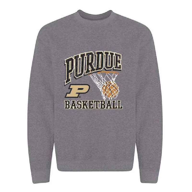 Purdue - NCAA Women's Basketball : Jayla Smith - Crewneck Sweatshirt Hoodie with High-Low Hem Asymmetrical Trendy