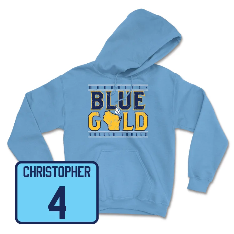 Championship Blue Women's Soccer State Hoodie - Carly Christopher Hoodie with Ribbed Neckline Snug Warm